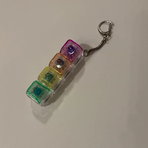 🌈🧊Light-Up Click Fidget Toy Keychain - Picture 4 of 14